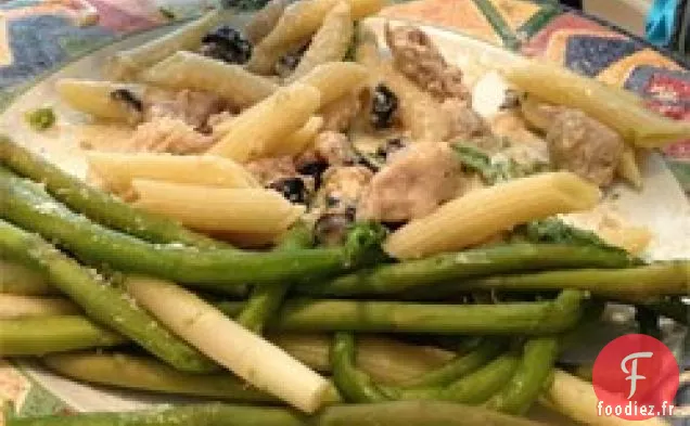 Pâtes aux Asperges au Poulet avec Sauce à la Crème