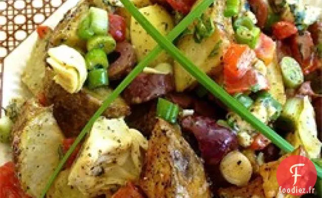 Salade de Pommes de Terre Rôties avec Vinaigrette Balsamique