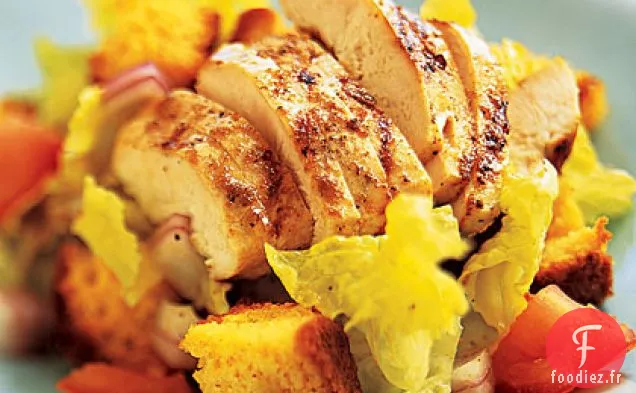 Salade de Poulet et Pain de Maïs au Citron Vert