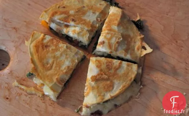 Quesadillas à la Courge Musquée et au Chou Frisé
