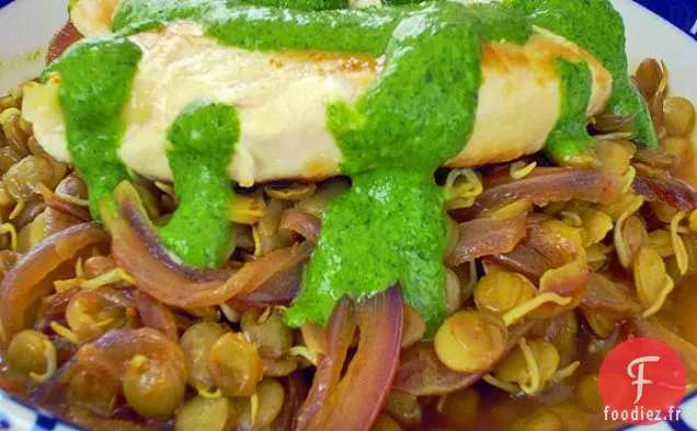 Lentilles Germées au Curry de Noix de Coco