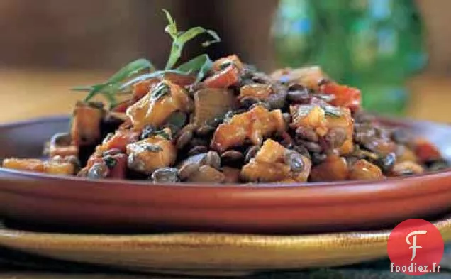 Lentilles aux Légumes d'Hiver Glacés au Vin