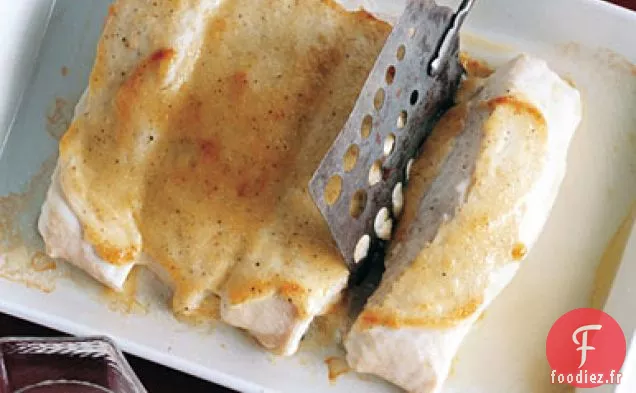 Flétan Rôti à la Sauce à l'Ail