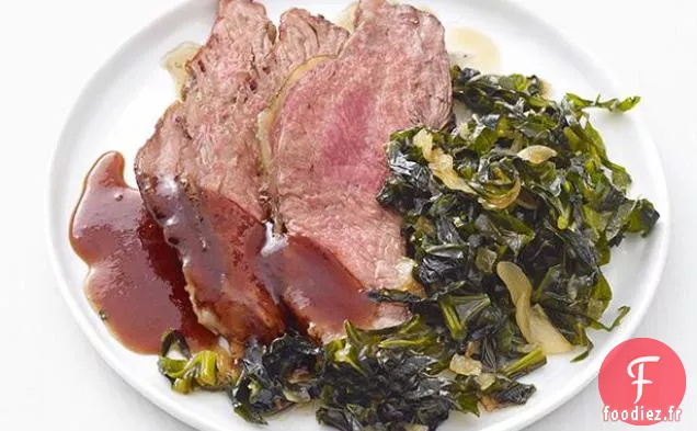 Steak Chipotle aux légumes verts de Collard