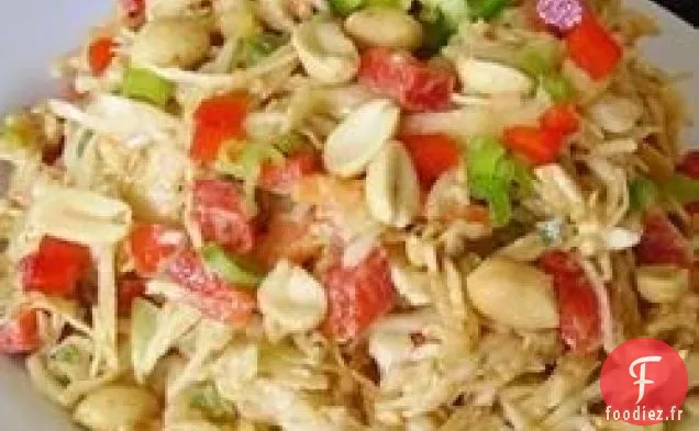 Salade de Chou Américano-Asiatique aux Cacahuètes et Jalapenos