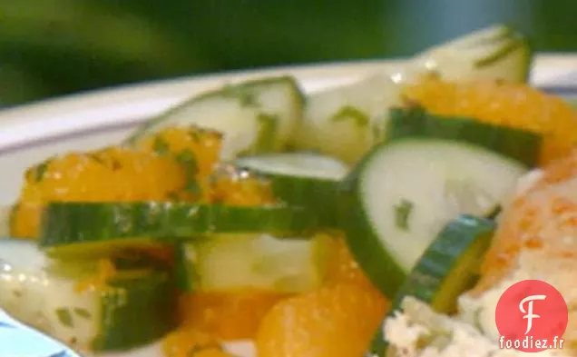 Salade De Concombre aux Oranges Et À La Menthe
