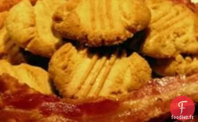 Biscuits croustillants au Beurre d'Arachide et au Bacon de Joanna.