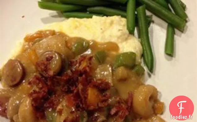 Crevettes Cajun avec Gruau de Fromage