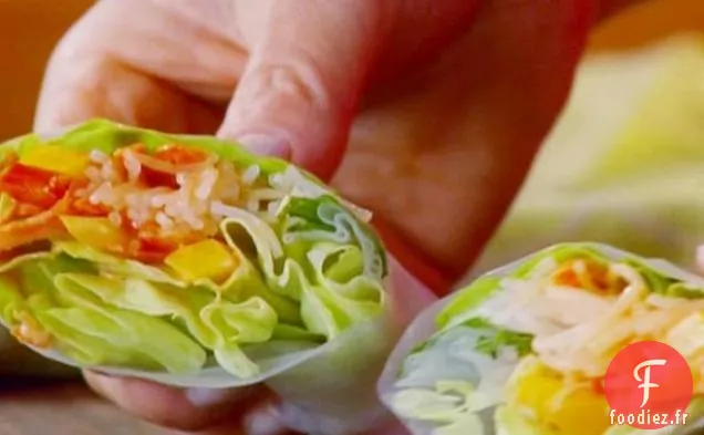 Rouleaux de Légumes avec Mayonnaise au Chili