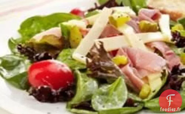 Salade de Jambon, Légumes du Jardin et Mélange Printanier au Fromage Suisse