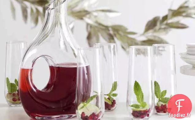 Bellinis à la Grenade Vierge et aux Canneberges