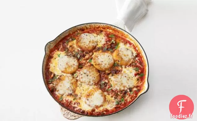 Saucisse à une Poêle et Polenta Parmesan