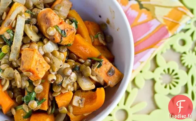 Salade De Patates Douces Et Lentilles