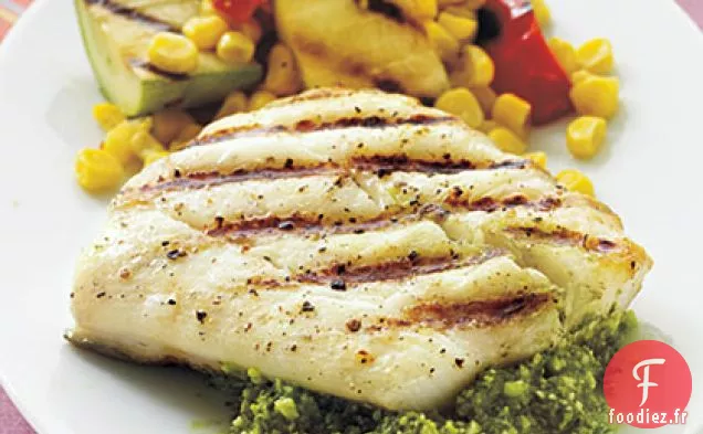 Flétan au Pesto de Citron Rapide