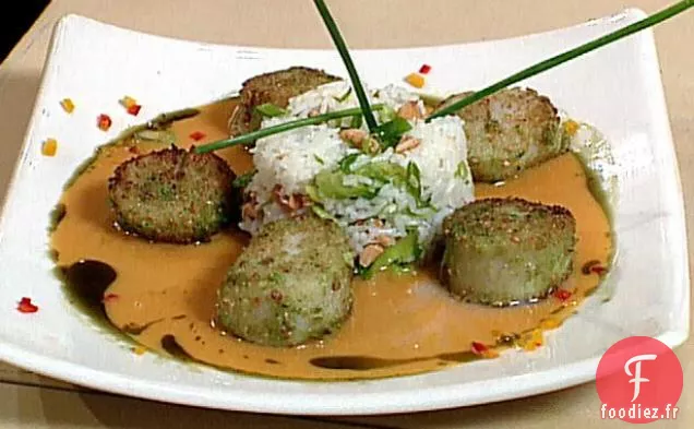 Pétoncles En Croûte de Wasabi