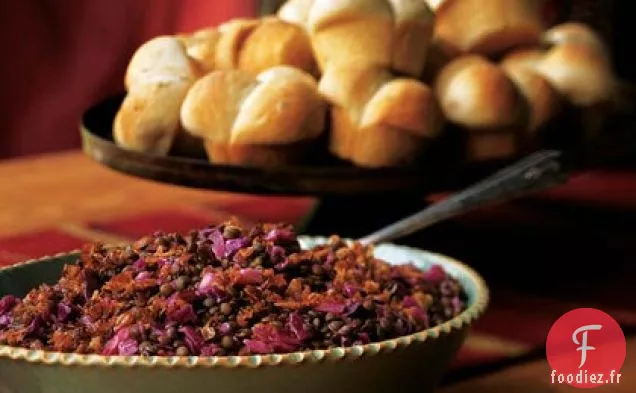 Salade de Lentilles Parfumées à la Baie et à la Pancetta