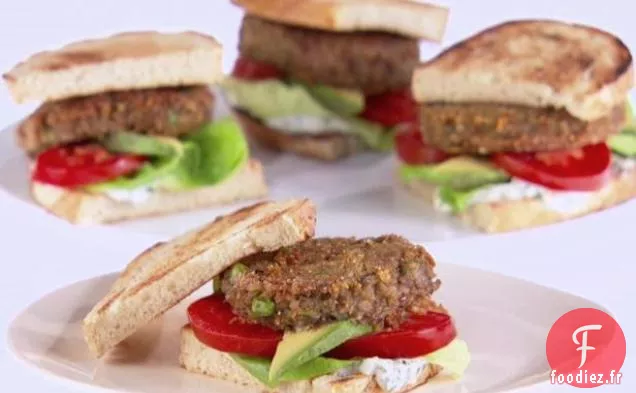 Burgers de Lentilles avec Mayonnaise Citron-Basilic