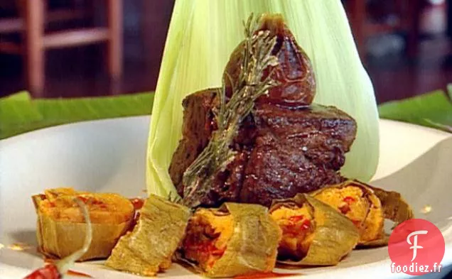 Filet de Bœuf Mariné à la Sauce Piquante Cholula au Tamale et Pâte d'Achiote