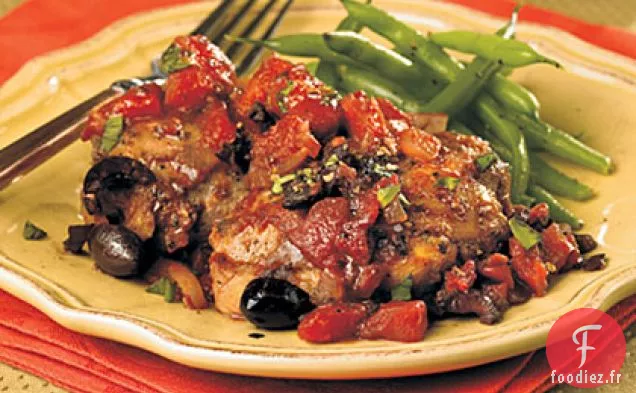 Cuisses de Poulet aux Tomates et Olives