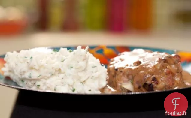 Farine de Viande Farcie à la Dinde et Purée de Pommes de Terre aux Herbes