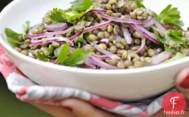 Salade de Lentilles du Puy, Oignons Rouges et Herbes