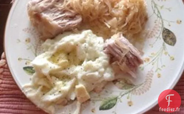 Rôti de Porc aux Pommes, Bière et Choucroute
