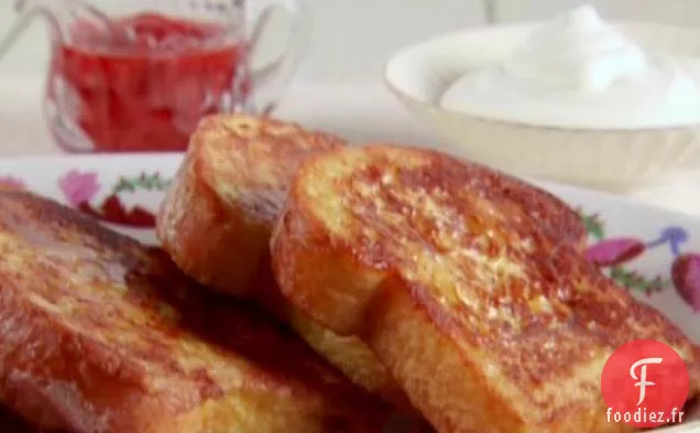 Pain perdu aux Fraises et à la Crème