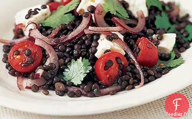 Salade de Feta, Lentilles et Coriandre