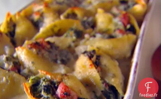 Coquilles avec Pancetta Croustillante et Épinards