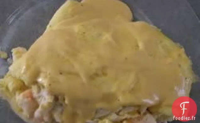 Omelettes de Fruits de Mer à la Sauce Crémeuse au Fromage