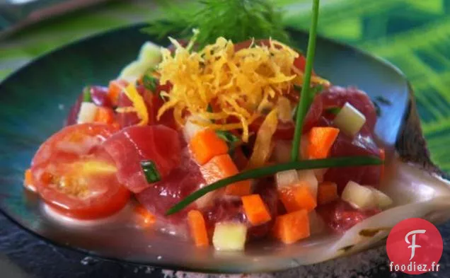 Poisson Cru au Lait de Coco et Citron Vert