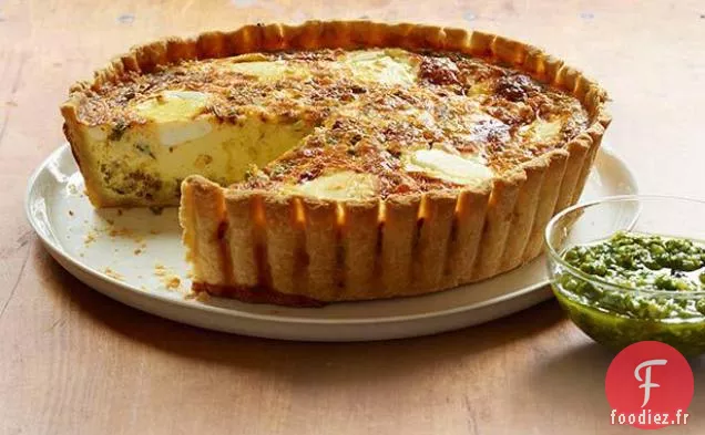 Quiche au Chorizo et au Fromage de Chèvre