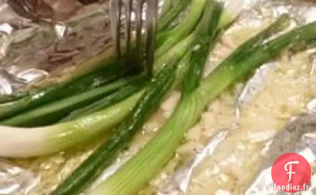 Oignons Verts Grillés À la Vapeur