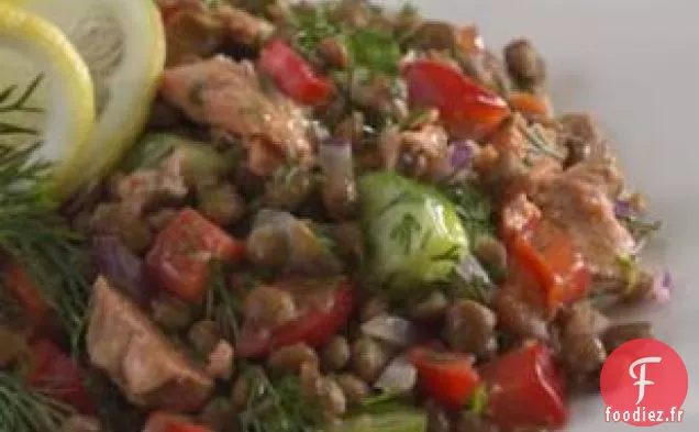 Salade De Lentilles Citronnées Au Saumon