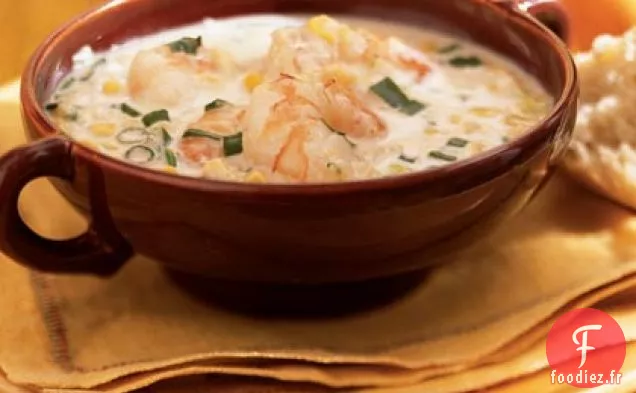 Bol Crémeux de Crevettes et de Maïs