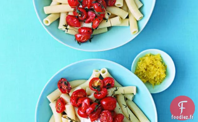 Salade de Pâtes aux Tomates Cerises Rôties et à la Ricotta