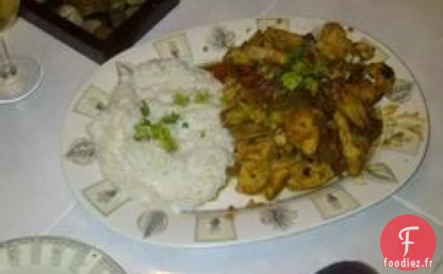 Poulet au Gingembre et au Citron Vert avec Riz à la noix de coco