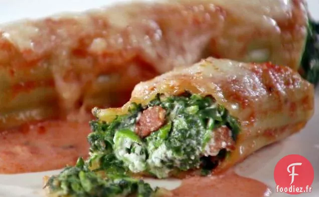 Manicotti au Bacon et Fromage