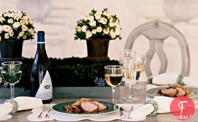 Longe de Veau de Pâques à la Purée de Fenouil-Haricots de Lima