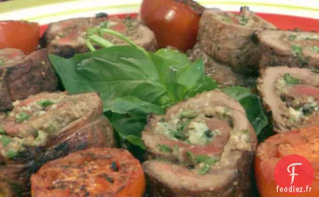 Braciole de Bœuf Grillé avec Relish Tomate-Basilic grillé
