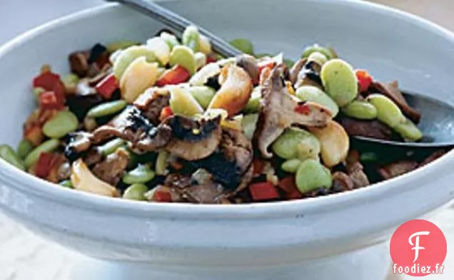 Succotash aux Champignons et à l'Ail Rôti