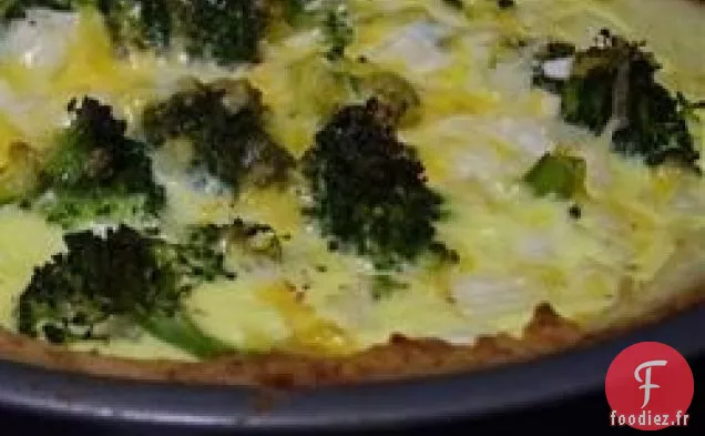 Quiche au Brocoli avec Croûte de Purée de Pommes de Terre