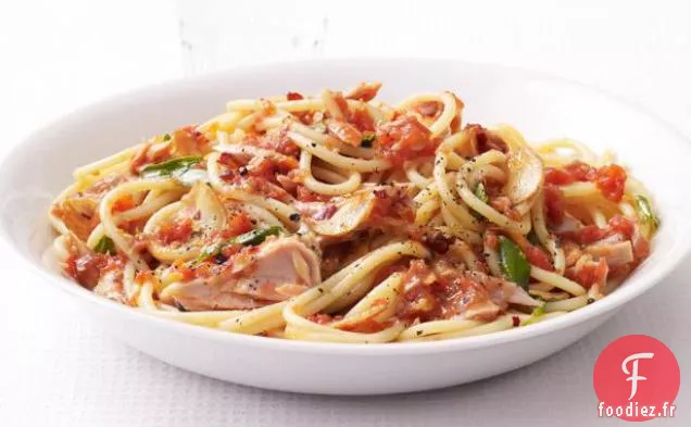 Spaghetti À La Sauce Marinara Au Thon Épicé