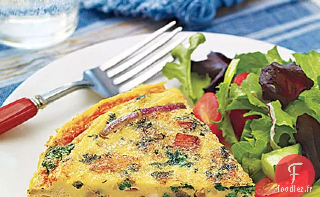 Frittata aux Épinards, Oignons et Pommes de Terre