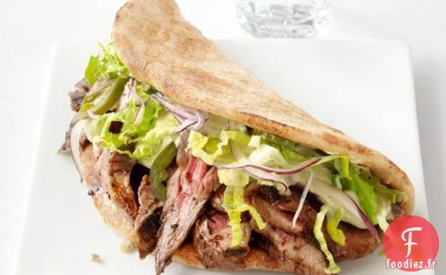 Sandwichs au Steak et au Houmous