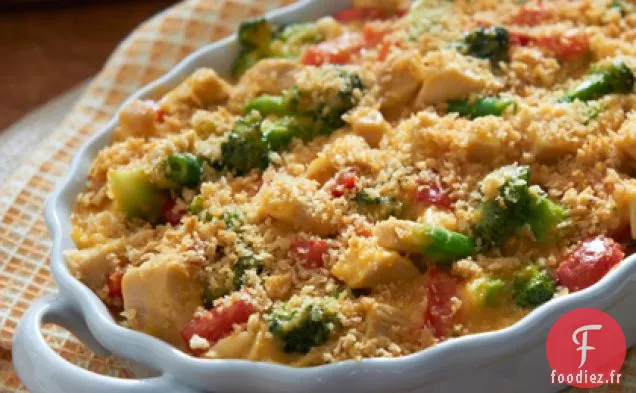 Casserole de Brocoli au Cheddar et Poulet
