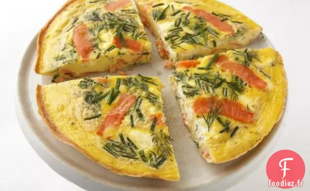 Frittata au Saumon Fumé et Fromage à la Crème