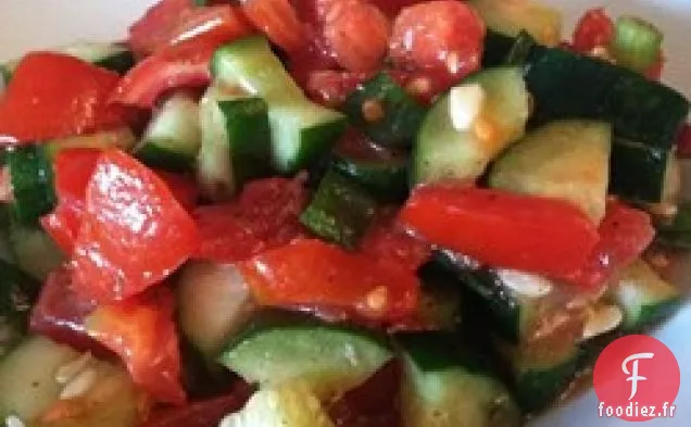 Salade Italienne de Tomates Et Concombres