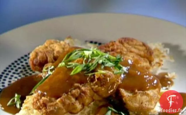 Porc au Gingembre et à l'Ail avec du riz Grésillant