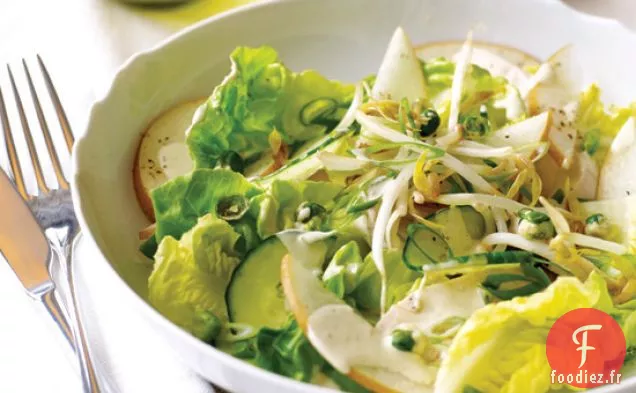 Salade de Poulet Asiatique avec Vinaigrette au Wasabi